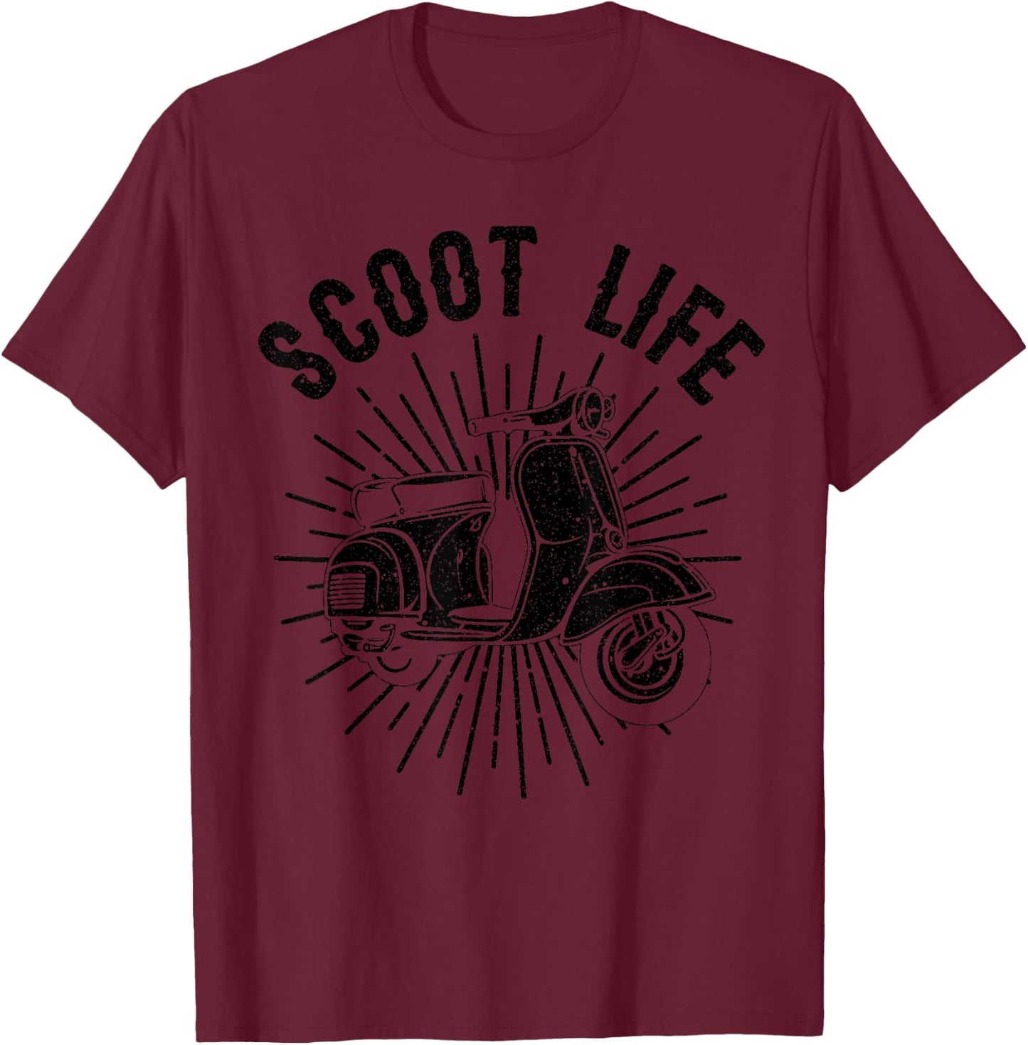 Cool Scooter Gift Women Funny Scoot Life Motor Rider T-Shirt - T-Shirt | Maroon