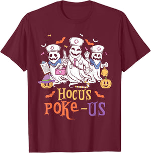 Phlebotomist Halloween,Medical Lab Tech,ER Crew Spooky Nurse T-Shirt - T-Shirt | Maroon