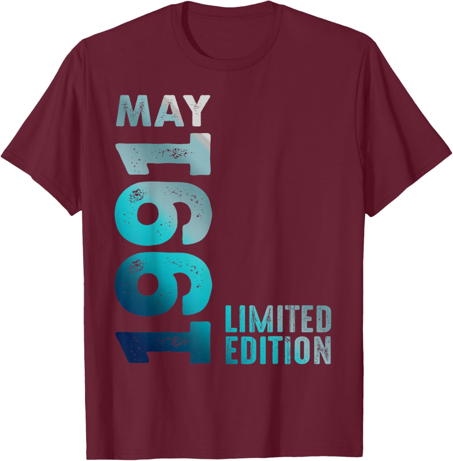 Limited Edition May 1991 Birthday T-Shirt - T-Shirt | Maroon