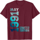 Limited Edition May 1991 Birthday T-Shirt - T-Shirt | Maroon