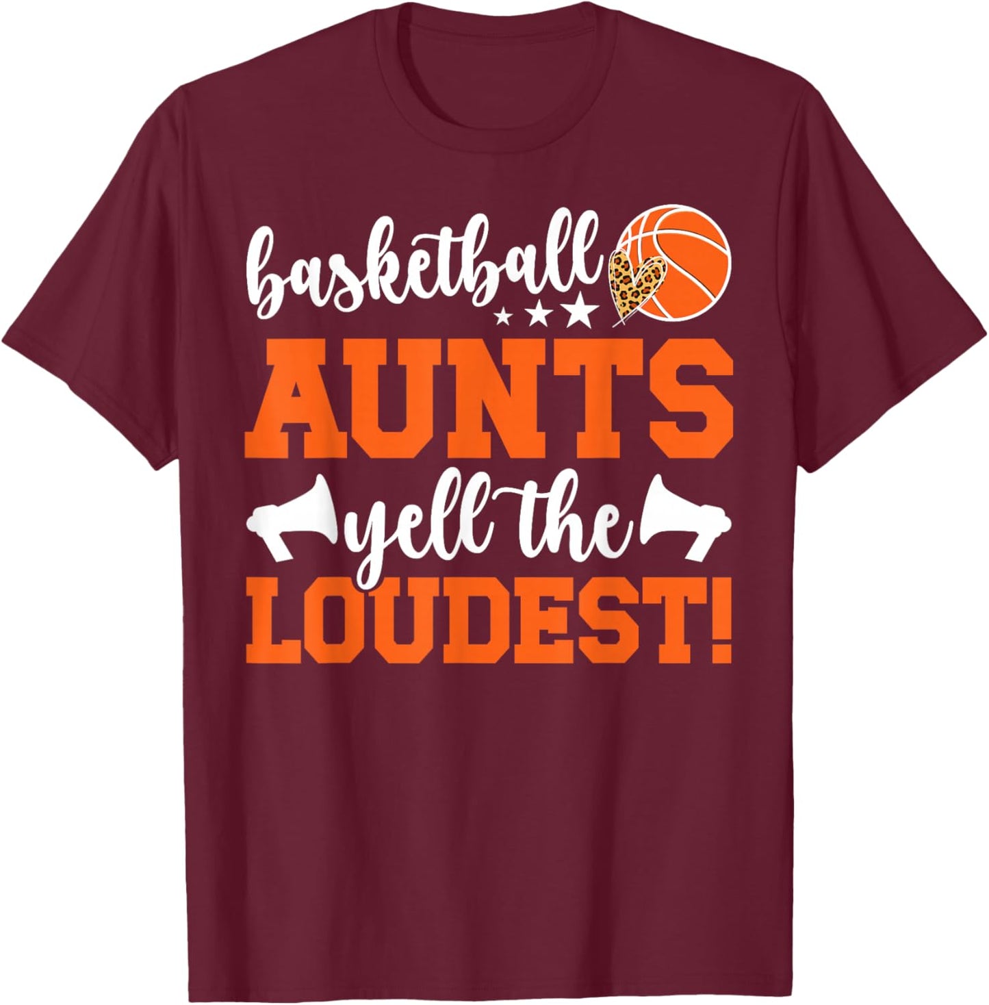Basketball Aunt Funny Aunt Of A Basketball Player Aunt T-Shirt - T-Shirt | Maroon