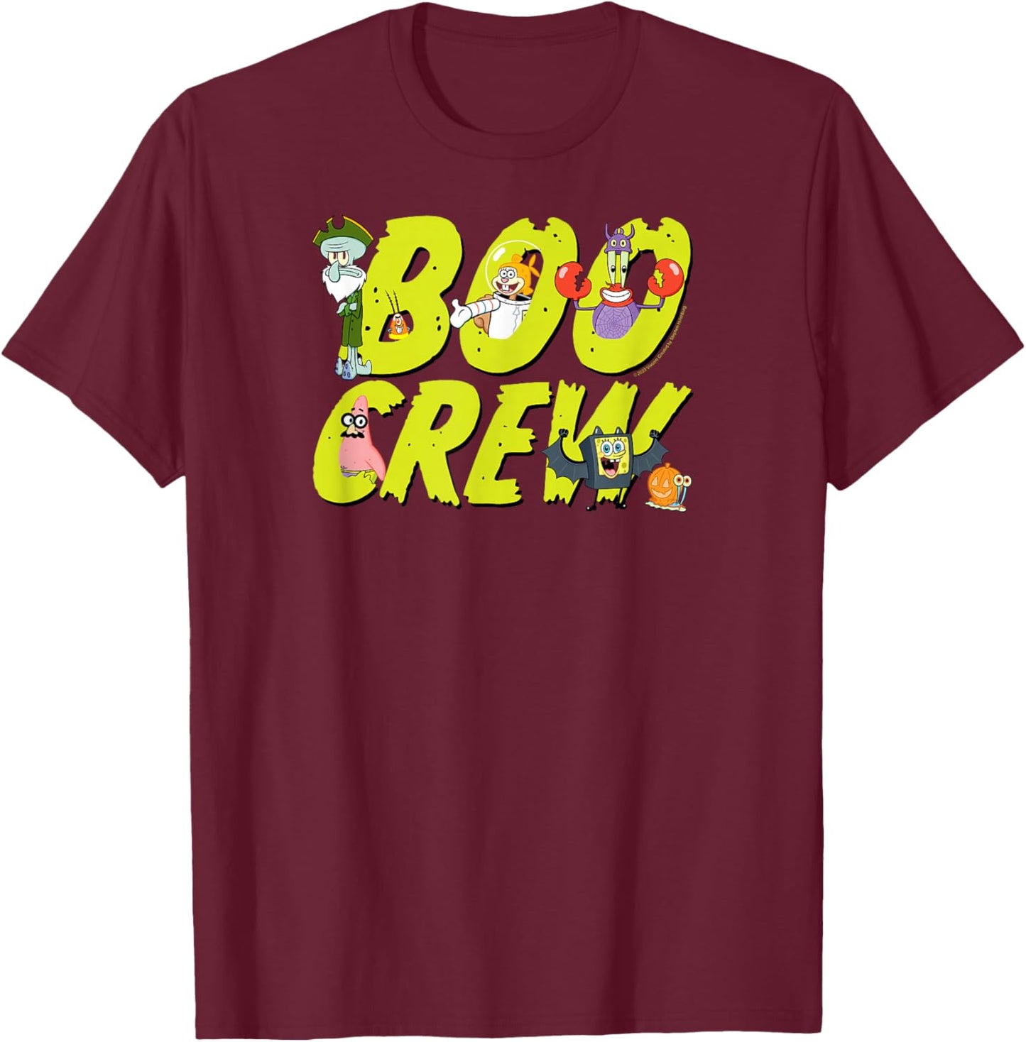 SpongeBob SquarePants - Halloween Boo Crew Costumes T-Shirt - T-Shirt | Maroon