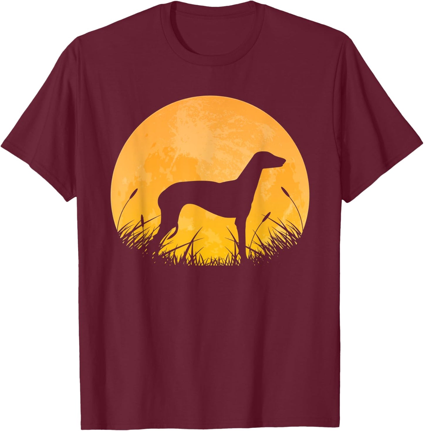 Greyhound Easy Halloween Outfit Dog Pet Moon Costume Gift Women Kids T-Shirt - T-Shirt | Maroon