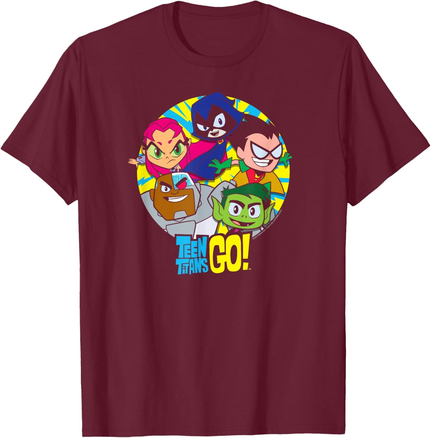 Teen Titans Go! Go Go Group Small T-Shirt - T-Shirt | Maroon