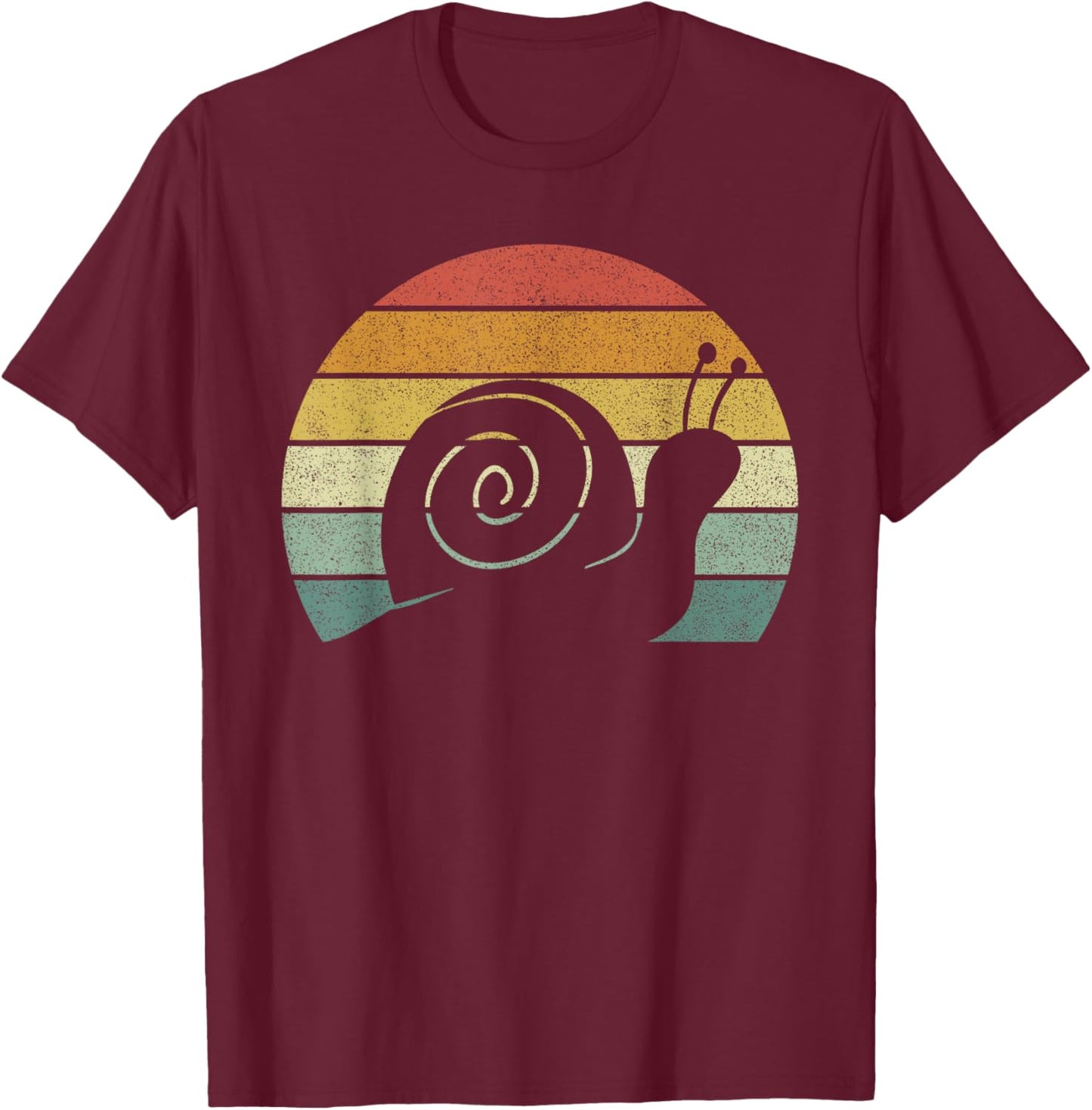 Vintage Retro Snail Shirt Funny Snail Pet Lover Gifts T-Shirt - T-Shirt | Maroon