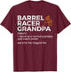 Funny Barrel Racer Grandpa Her Biggest Fan Horse Racing T-Shirt - T-Shirt | Maroon