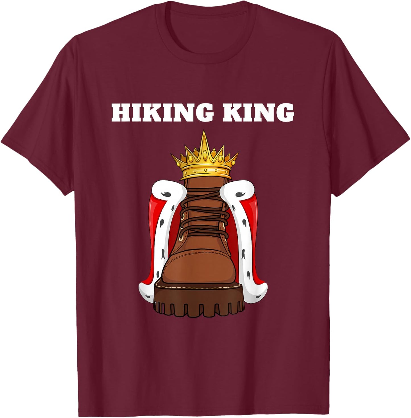 Hiking King | Boys Hiking Design | Hiking T-Shirt - T-Shirt | Maroon
