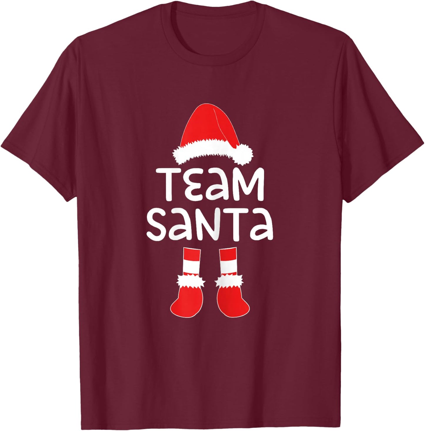 Team Santa Shirt Women Girl Santa Squad Christmas T-Shirt - T-Shirt | Maroon