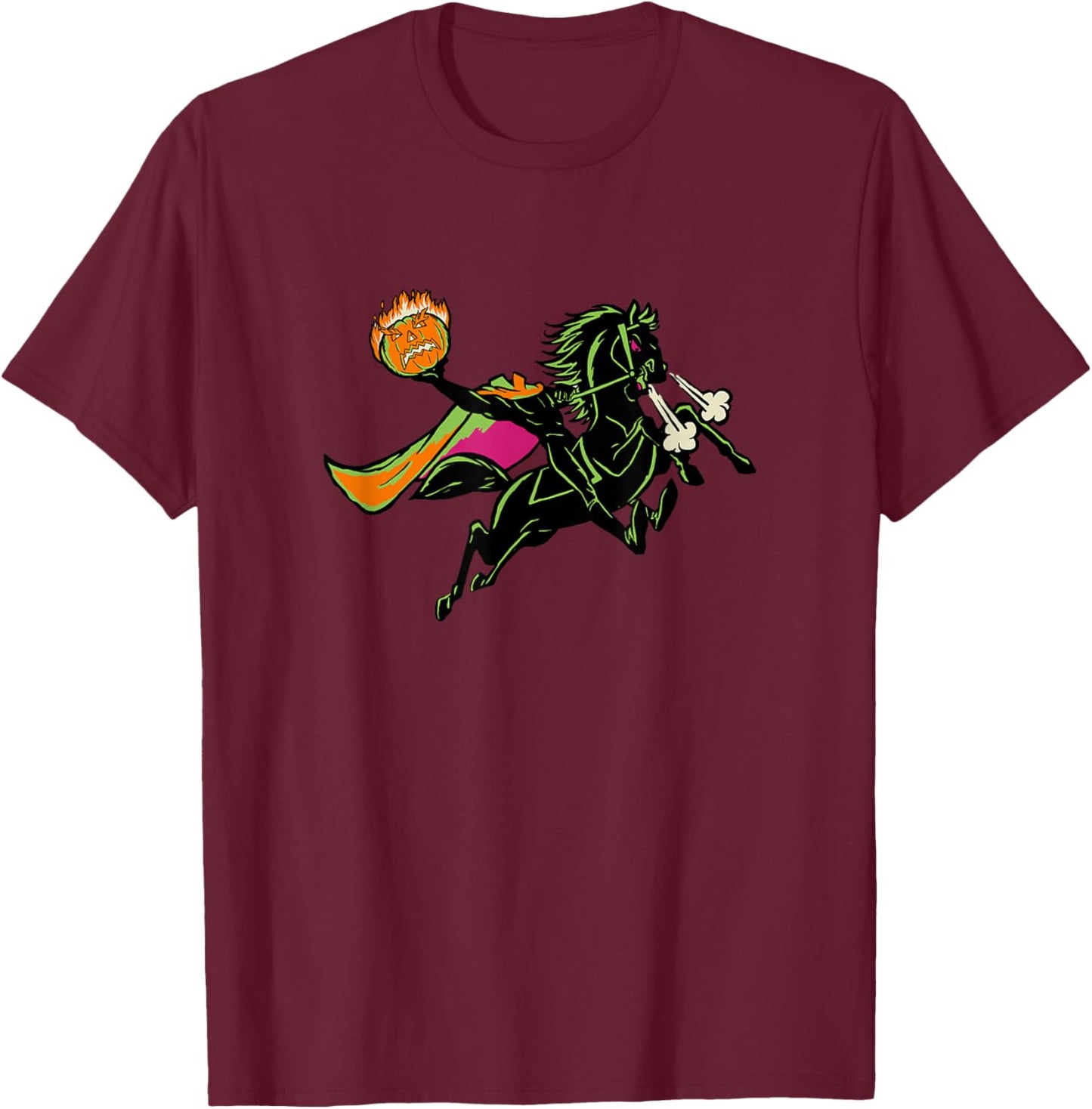 Disney The Legend Of Sleepy Hollow Halloween Horseman T-Shirt - T-Shirt | Maroon