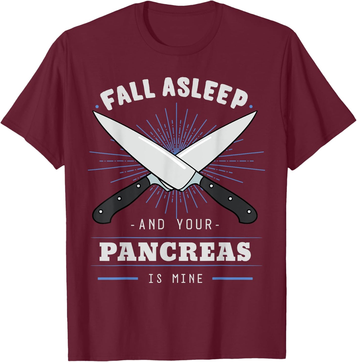 Diabetic Pancreas Diabetes Awareness Survivor Blood Sugar T-Shirt - T-Shirt | Maroon