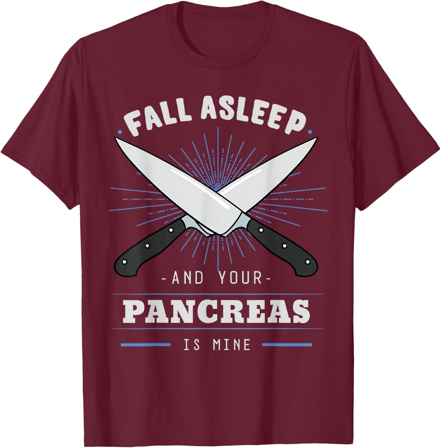 Diabetic Pancreas Diabetes Awareness Survivor Blood Sugar T-Shirt - T-Shirt | Maroon