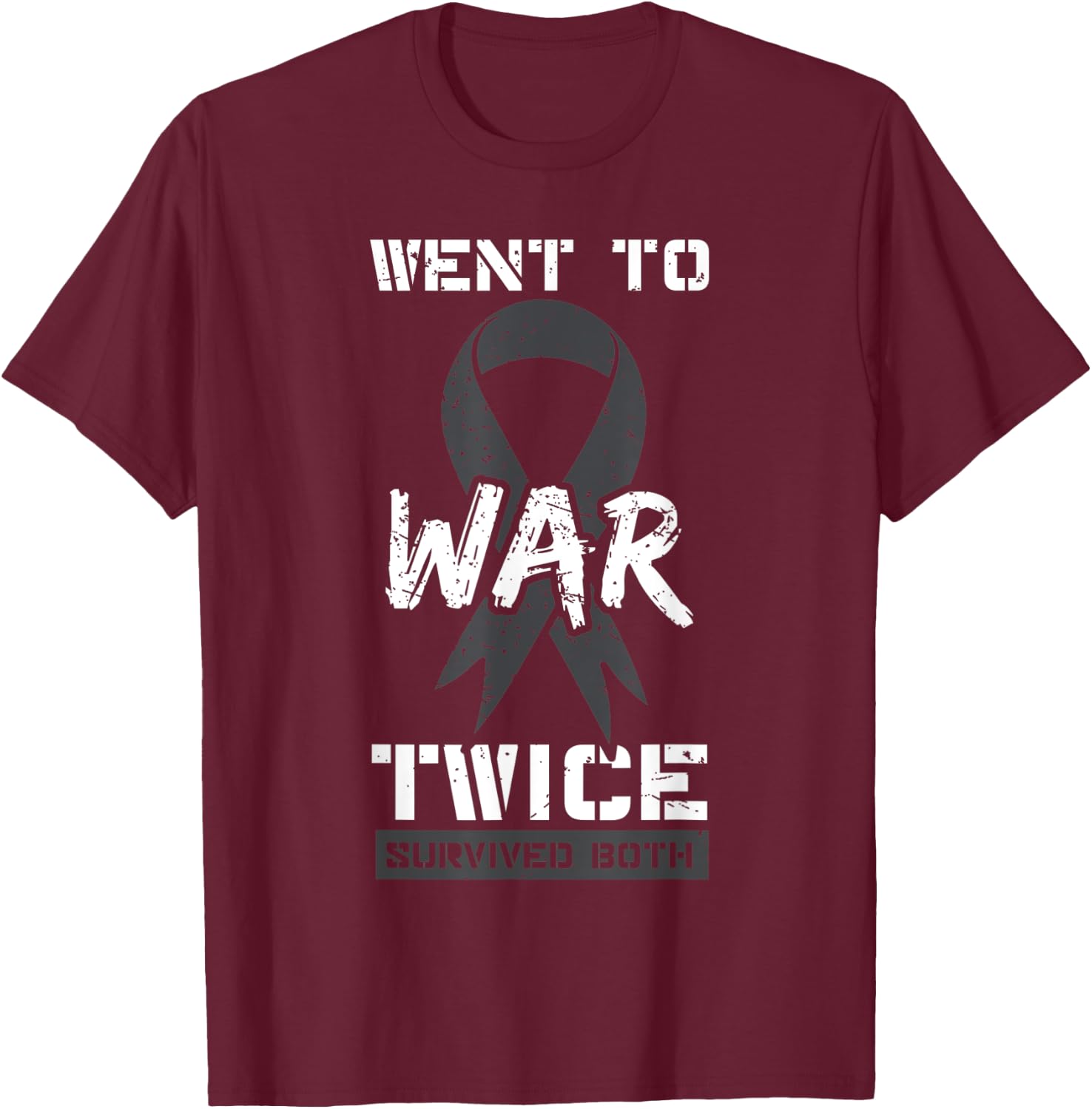 Cancer War Veterans Patriotic Military Soldier Vietnam Gift Women Men T-Shirt - T-Shirt | Maroon