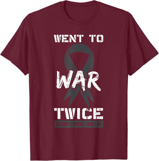 Cancer War Veterans Patriotic Military Soldier Vietnam Gift Women Men T-Shirt - T-Shirt | Maroon