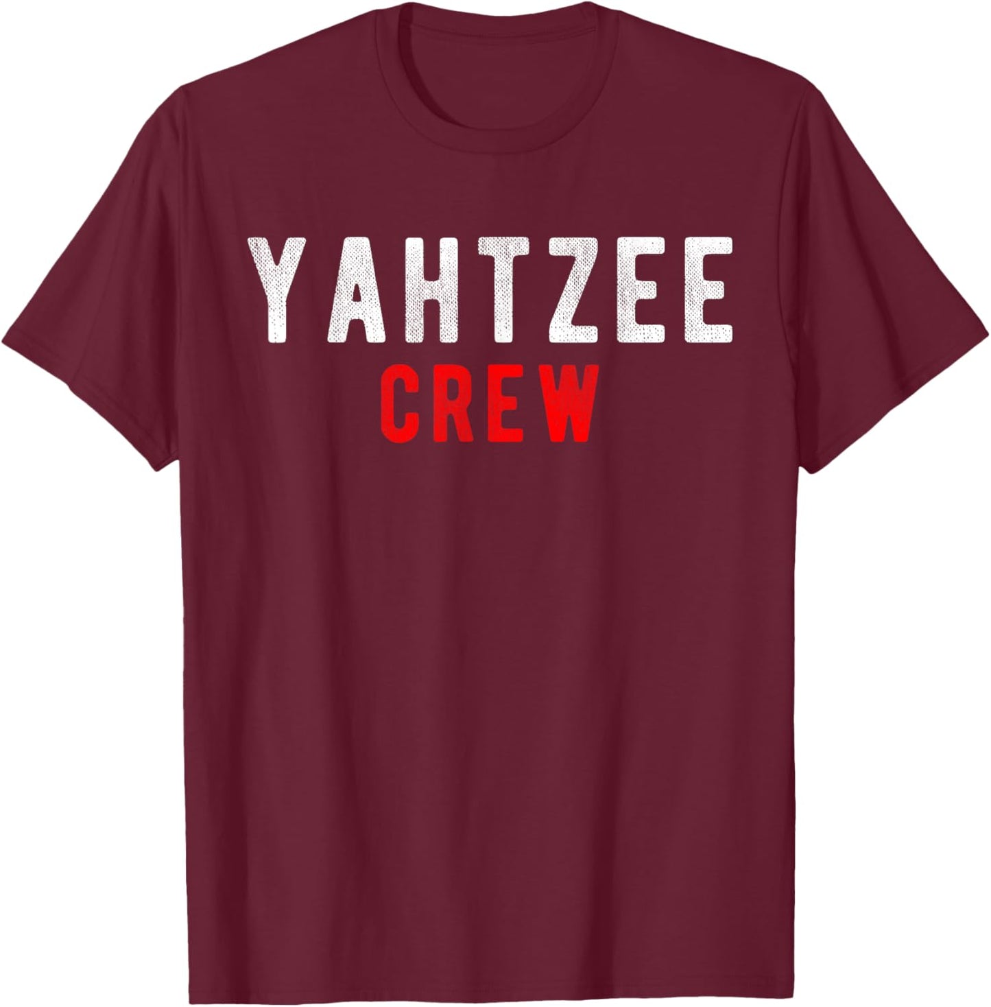 Yahtzee Crew Game Night Dice Game T-Shirt - T-Shirt | Maroon