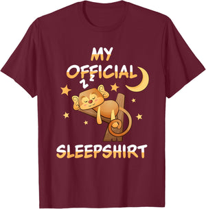 My Official Sleepshirt Pyjamas Nightgown Ape Monkey T-Shirt - T-Shirt | Maroon