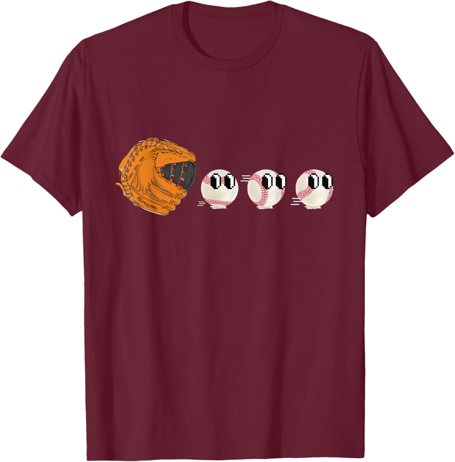 Funny Men Boys Baseball Catcher T-Shirt - T-Shirt | Maroon