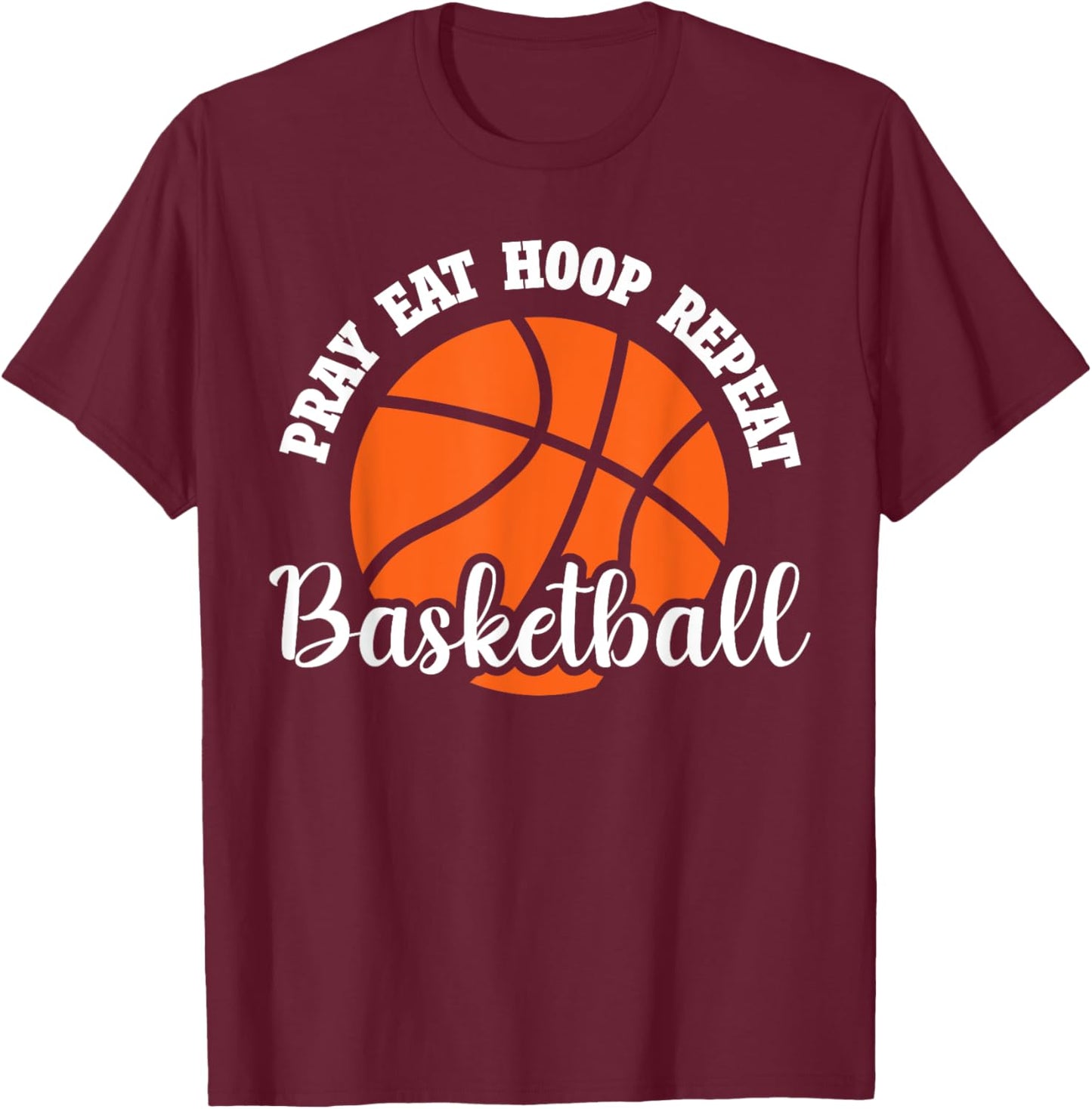 Funny Basketball Design For Christian Basketball Players T-Shirt - T-Shirt | Maroon