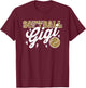 Softball Gigi Leopard Women for Grandma T-Shirt - T-Shirt | Maroon
