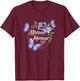 Blessed Memaw Frame with Butterflies print From Kids T-Shirt - T-Shirt | Maroon