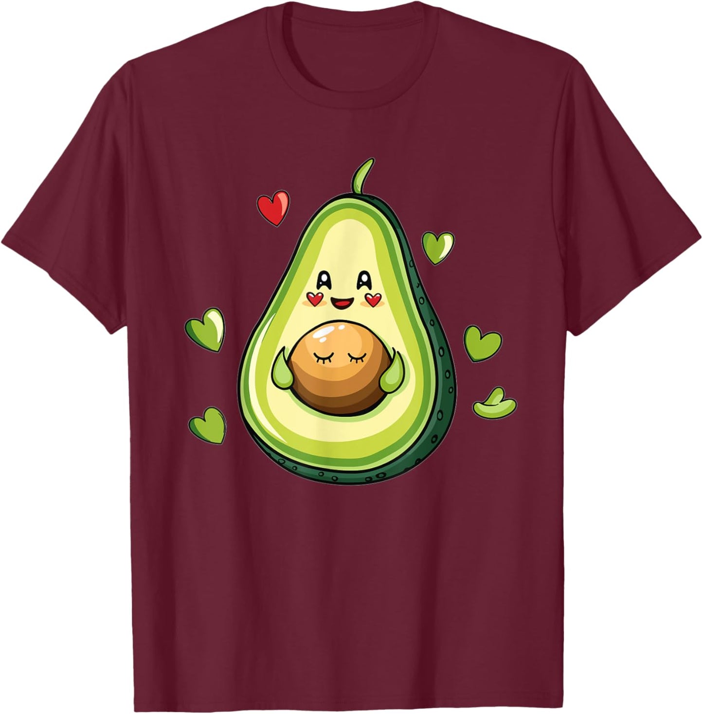 Ästhetische Avocado-Frucht I Avocado T-Shirt - T-Shirt | Maroon
