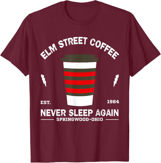 Streets Vintage Halloween Movies Funny Outfits Lovers Elms T-Shirt - T-Shirt | Maroon
