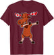 Dabbing Moose Shirt Dancing Canada Elk Canadian Flag Gift T-Shirt - T-Shirt | Maroon