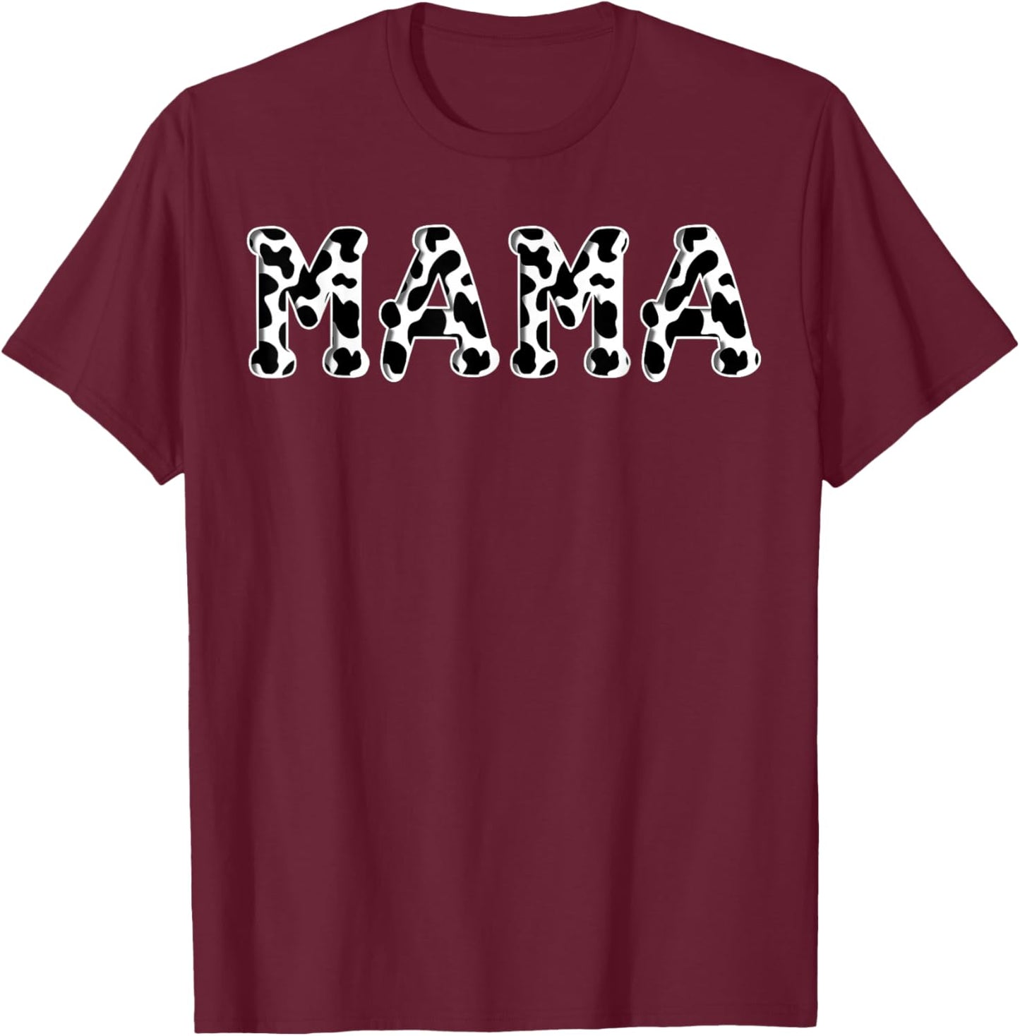 Cow Mama Birthday Family Matching Girl Boy Farm Birthday T-Shirt - T-Shirt | Maroon