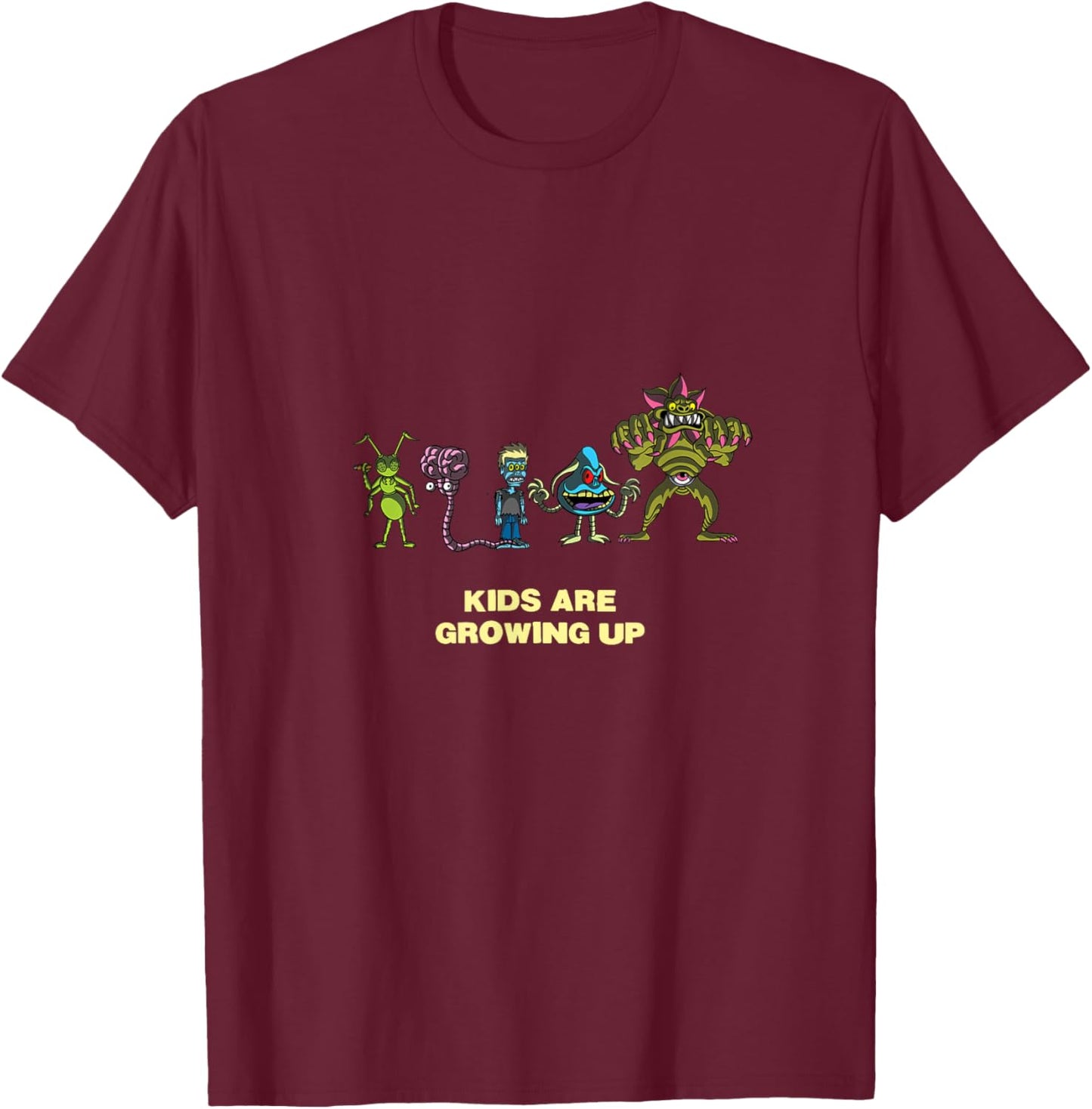 Kids are Growing Up, The Kid Laroi, Documentary Characters T-Shirt - T-Shirt | Maroon