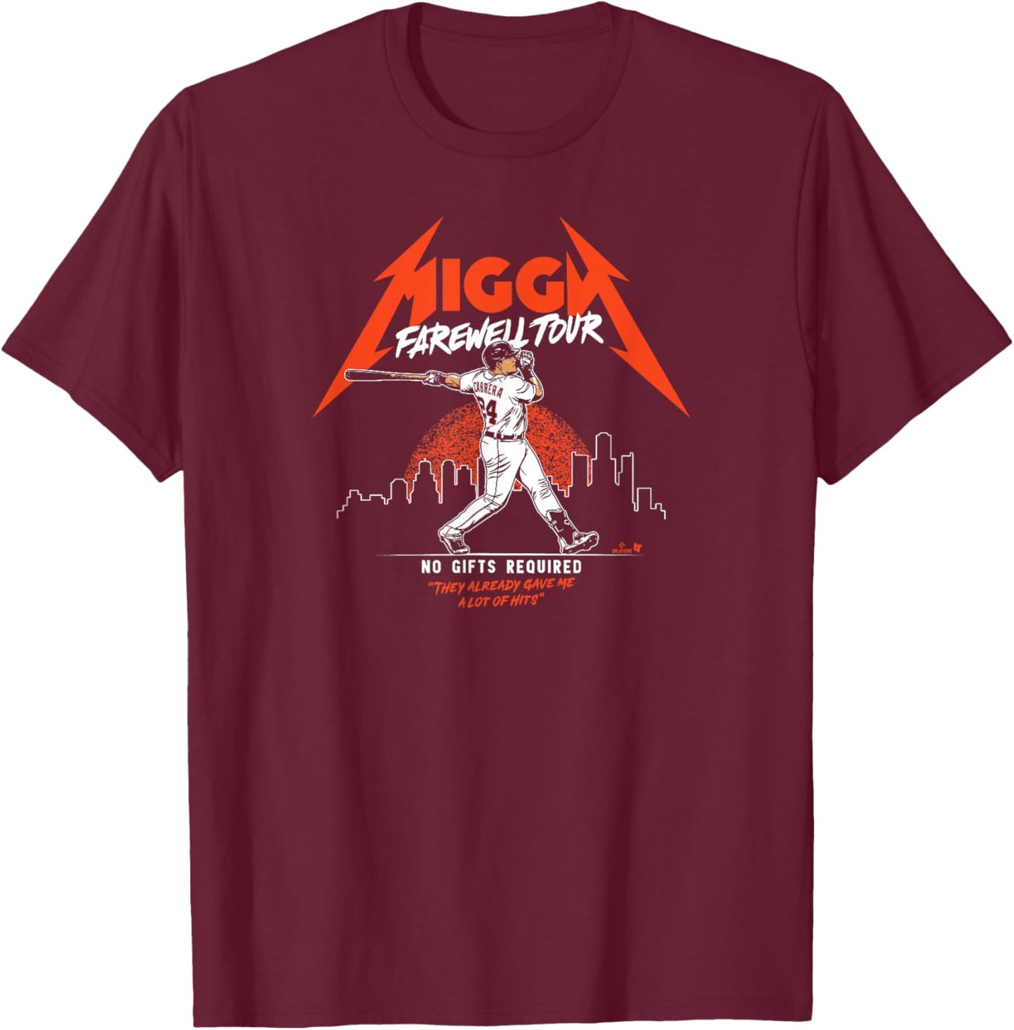 Miguel Cabrera - Miggy Farewell Tour - Detroit Baseball T-Shirt - T-Shirt | Maroon