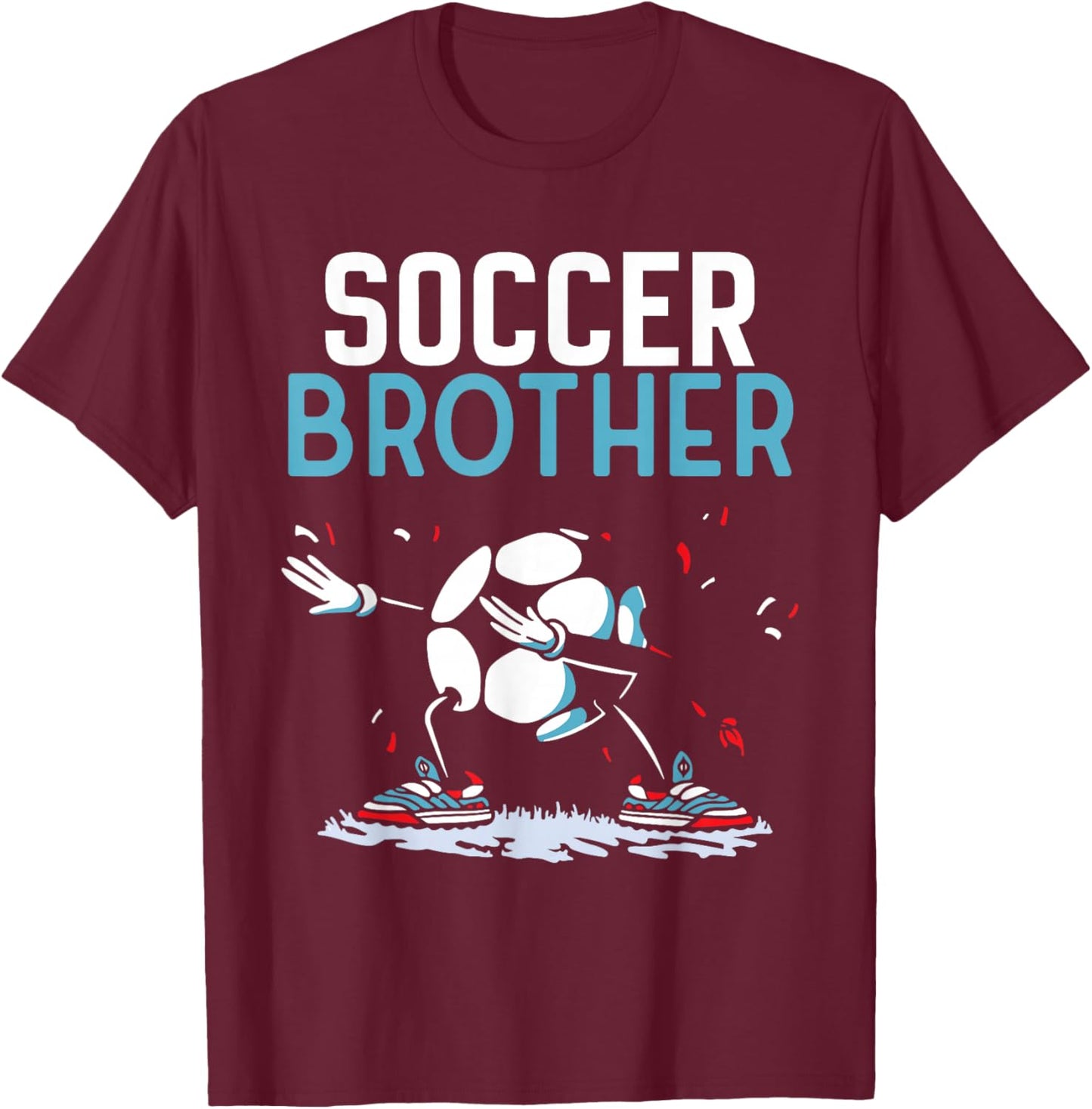 Soccer Brother Match Football Game Player T-Shirt - T-Shirt | Maroon