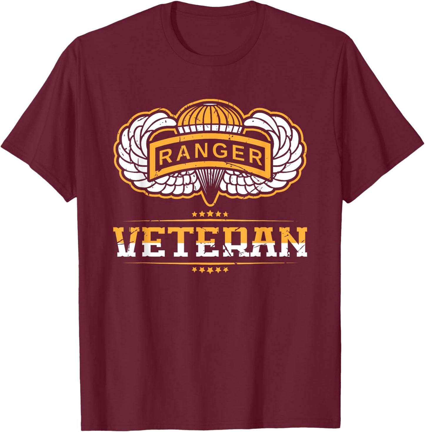 Airborne Ranger Veteran T-Shirt - T-Shirt | Maroon