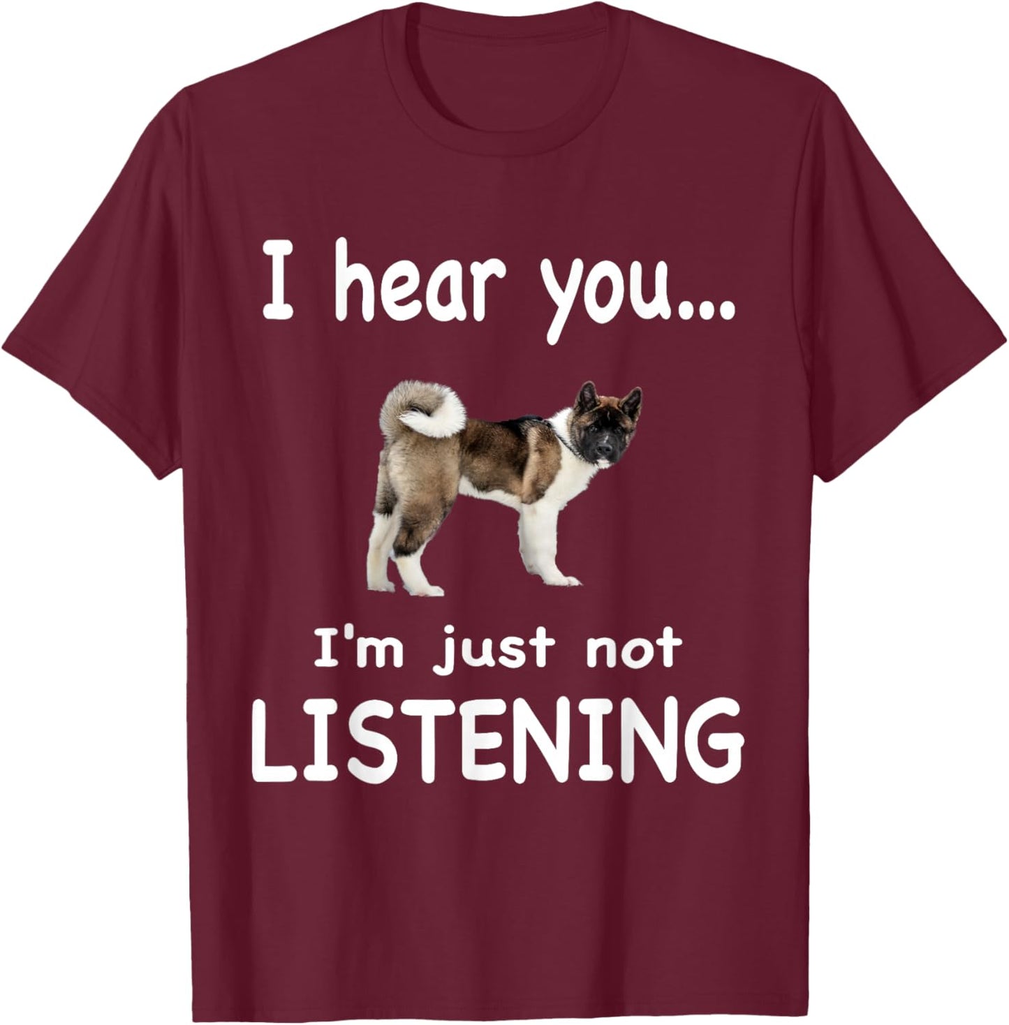 American Akita Dog - American Akita T-Shirt - T-Shirt | Maroon