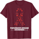 Parkinson's Disease Awareness April Month Red Tulip T-Shirt - T-Shirt | Maroon