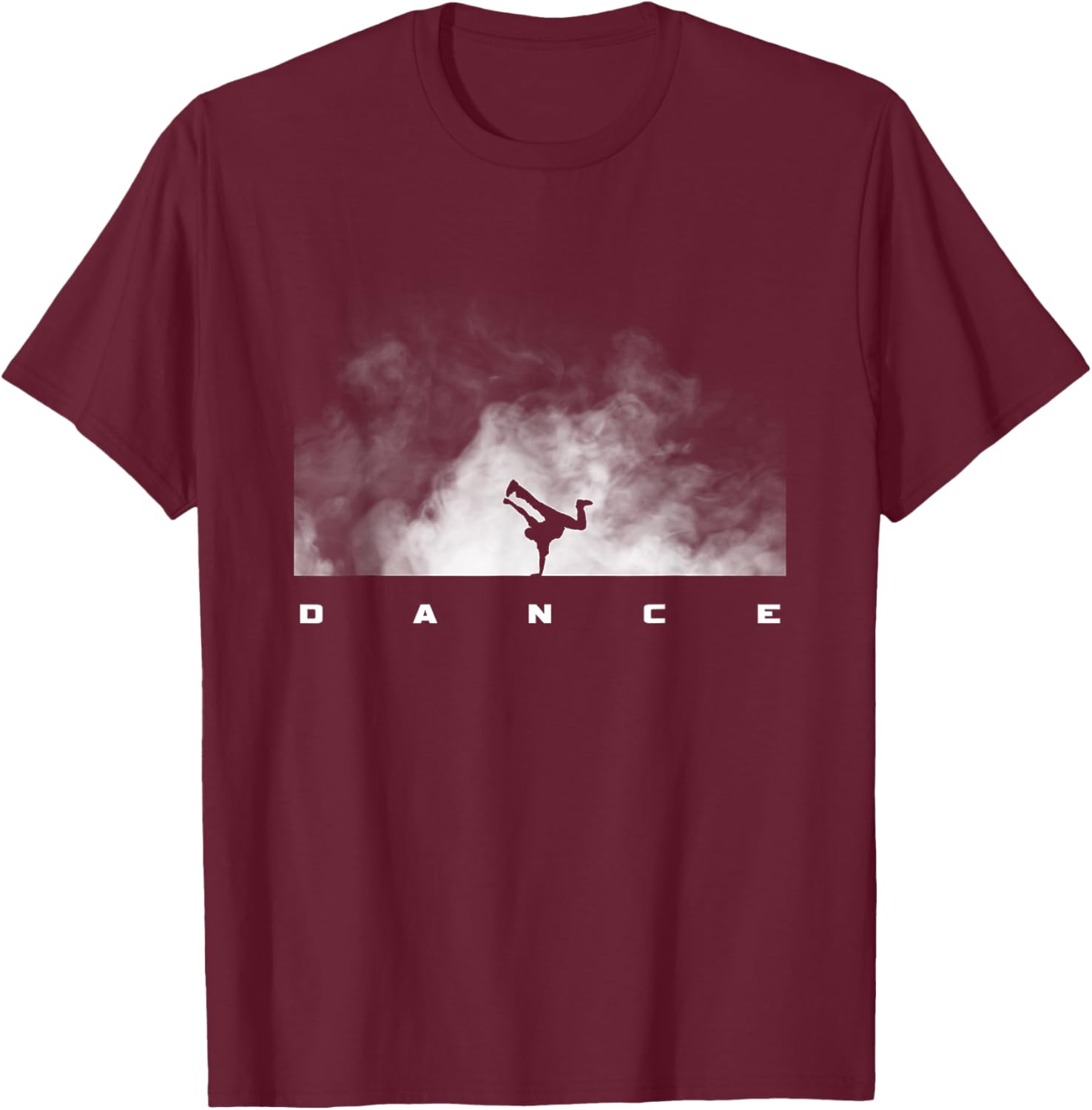 BASBO Dance Lace - Black, , Short Sleeve, Modern, Dance Theme, All Seasons, Small T-Shirt - T-Shirt | Maroon