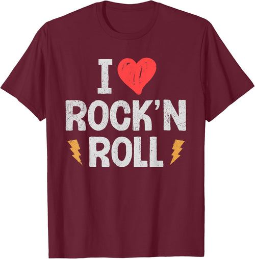 I Love Heart Rock N Roll Music Rock Music Women Kids