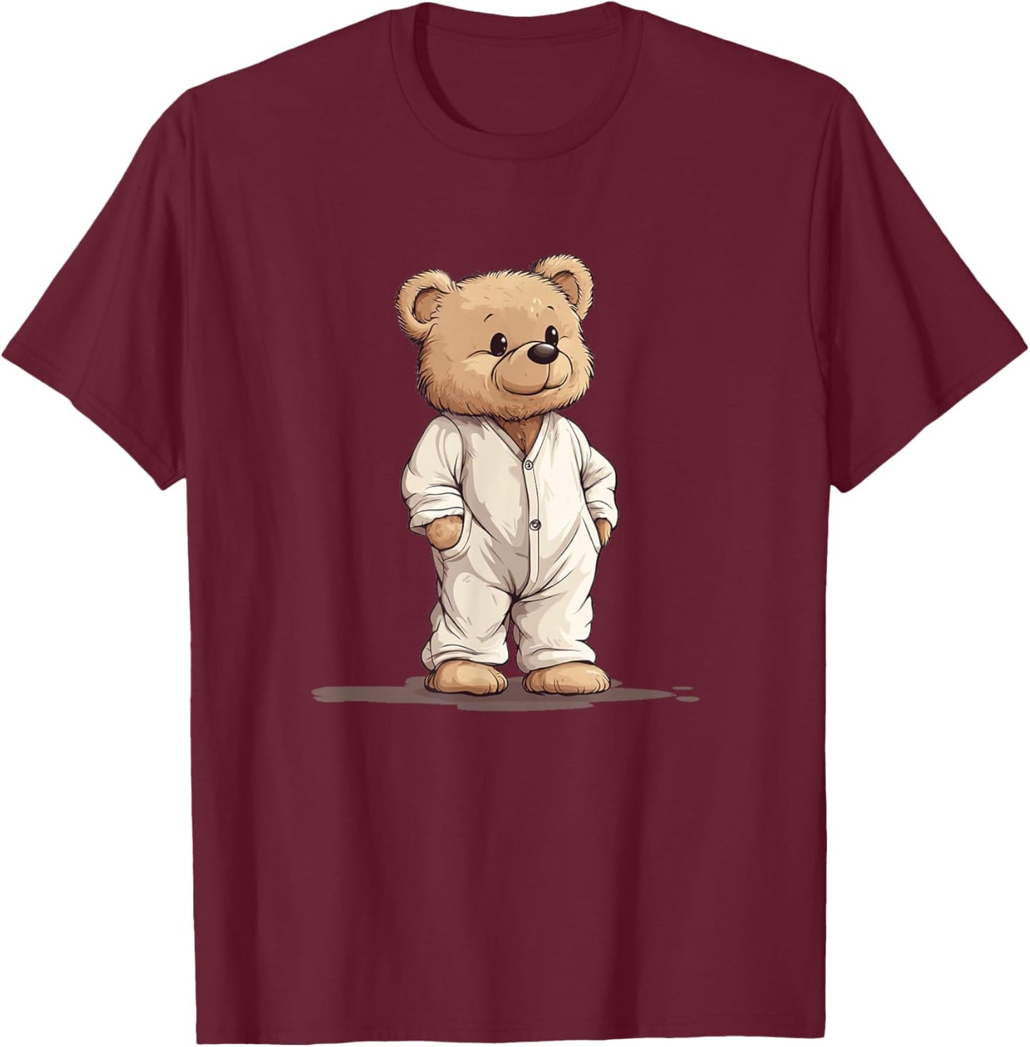 Sweet Dreams Teddy Bear with Pajamas T-Shirt - T-Shirt | Maroon