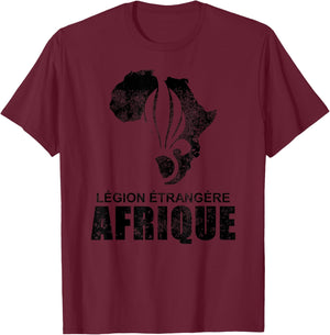 Foreign Legion - Legion Etrangere Afrique T-Shirt - T-Shirt | Maroon