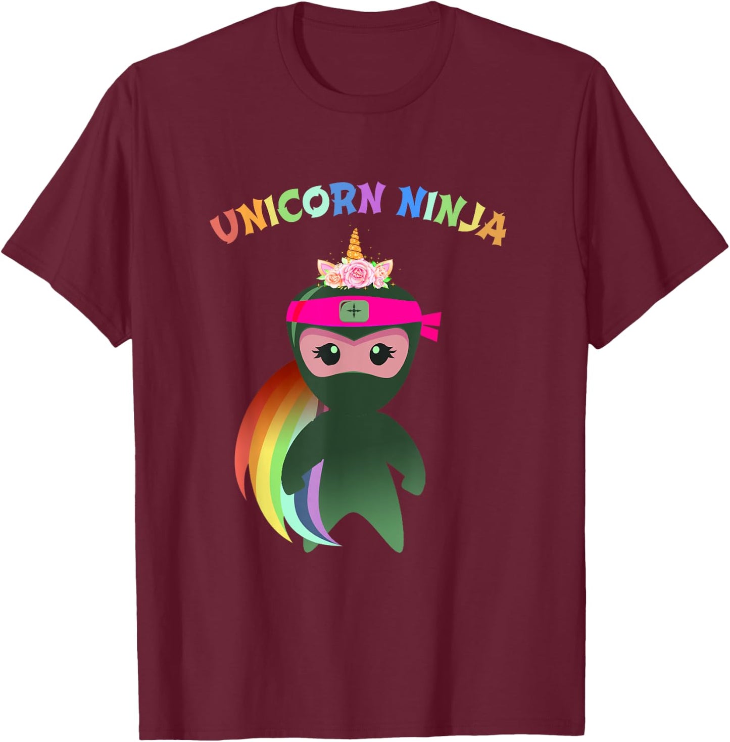 Funny Unicorn Ninja Disguise Spy Girls Kids & Teachers Squad T-Shirt - T-Shirt | Maroon