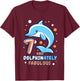 Dolphin 7th Birthday Outfit Dolphin Birthday Party Age 7 T-Shirt - T-Shirt | Maroon