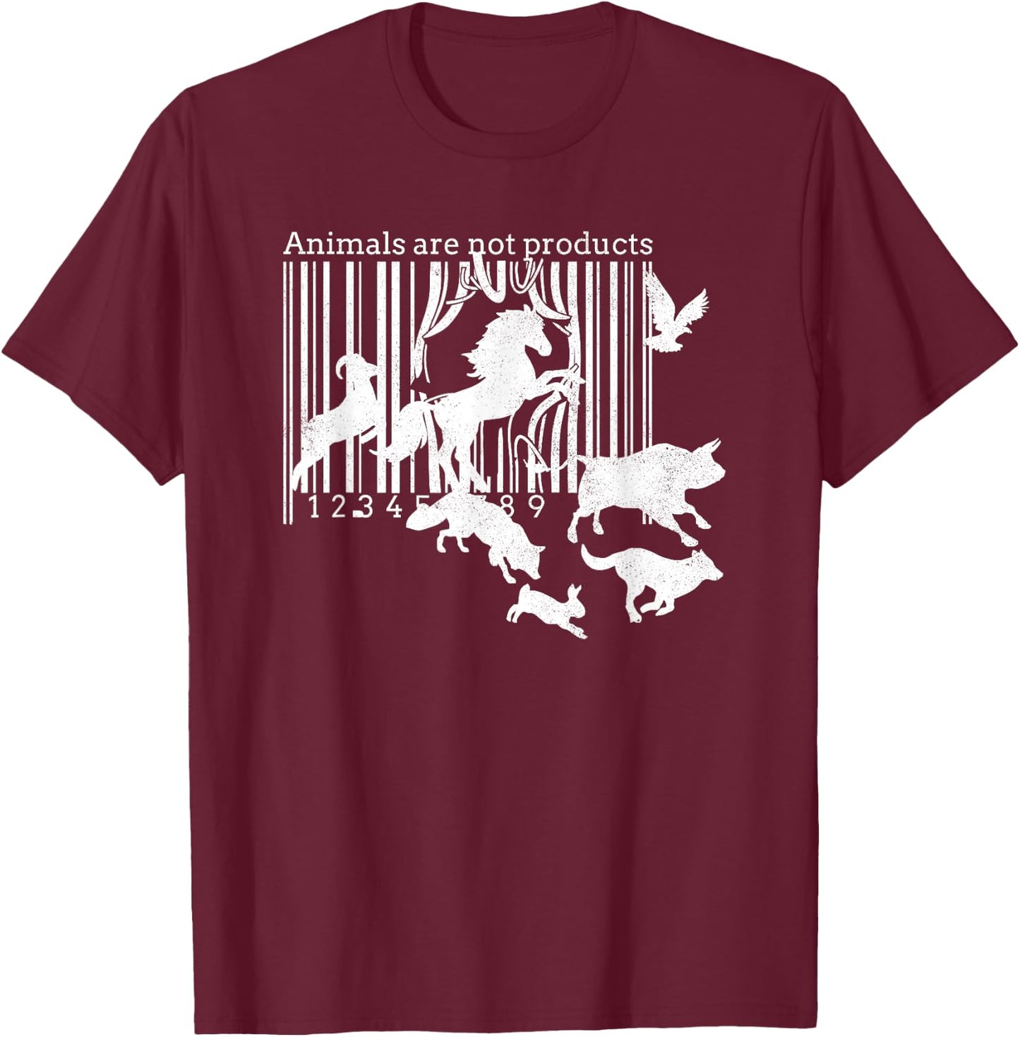 Animals Are Not Products - Vegetarianism - Animal Rights T-Shirt - T-Shirt | Maroon