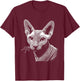 Cat Fingerprint - Cornish Rex Dad Mom Men Women T-Shirt - T-Shirt | Maroon