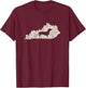 Kentucky Dachshund Shirt, Kentucky Map Wiener Dog Shirt T-Shirt - T-Shirt | Maroon