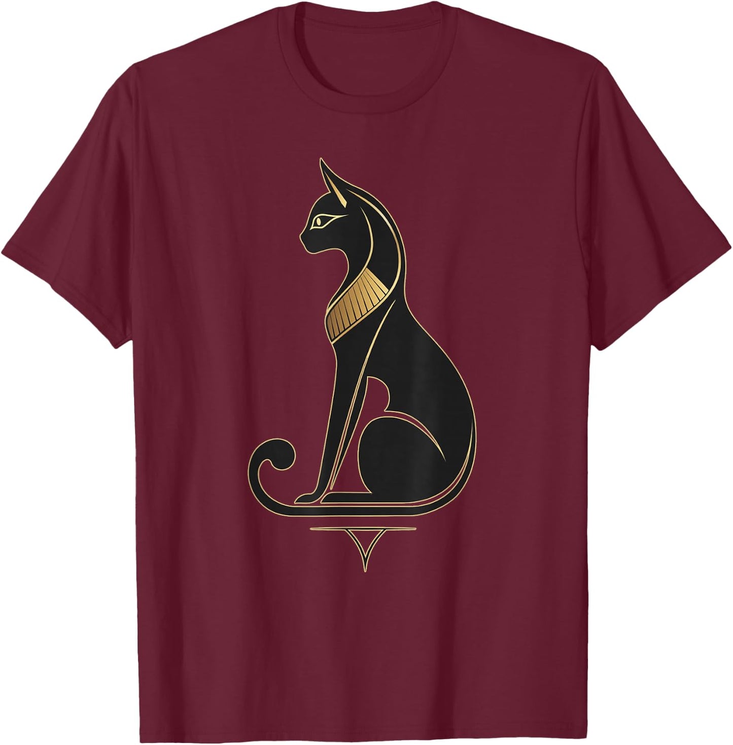Egyptian Cat Egyptian Ancient Egypt Elegant Cat T-Shirt - T-Shirt | Maroon