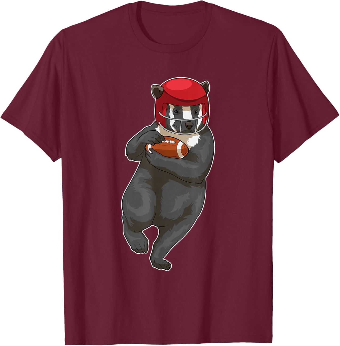 Badger American Football Sports T-Shirt - T-Shirt | Maroon