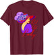 Red Hat Elegant Lady Vintage Style T-Shirt - T-Shirt | Maroon