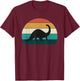 Funny Retro Dinosaur - Great Brachiosaurus Lovers Dino Gift T-Shirt - T-Shirt | Maroon