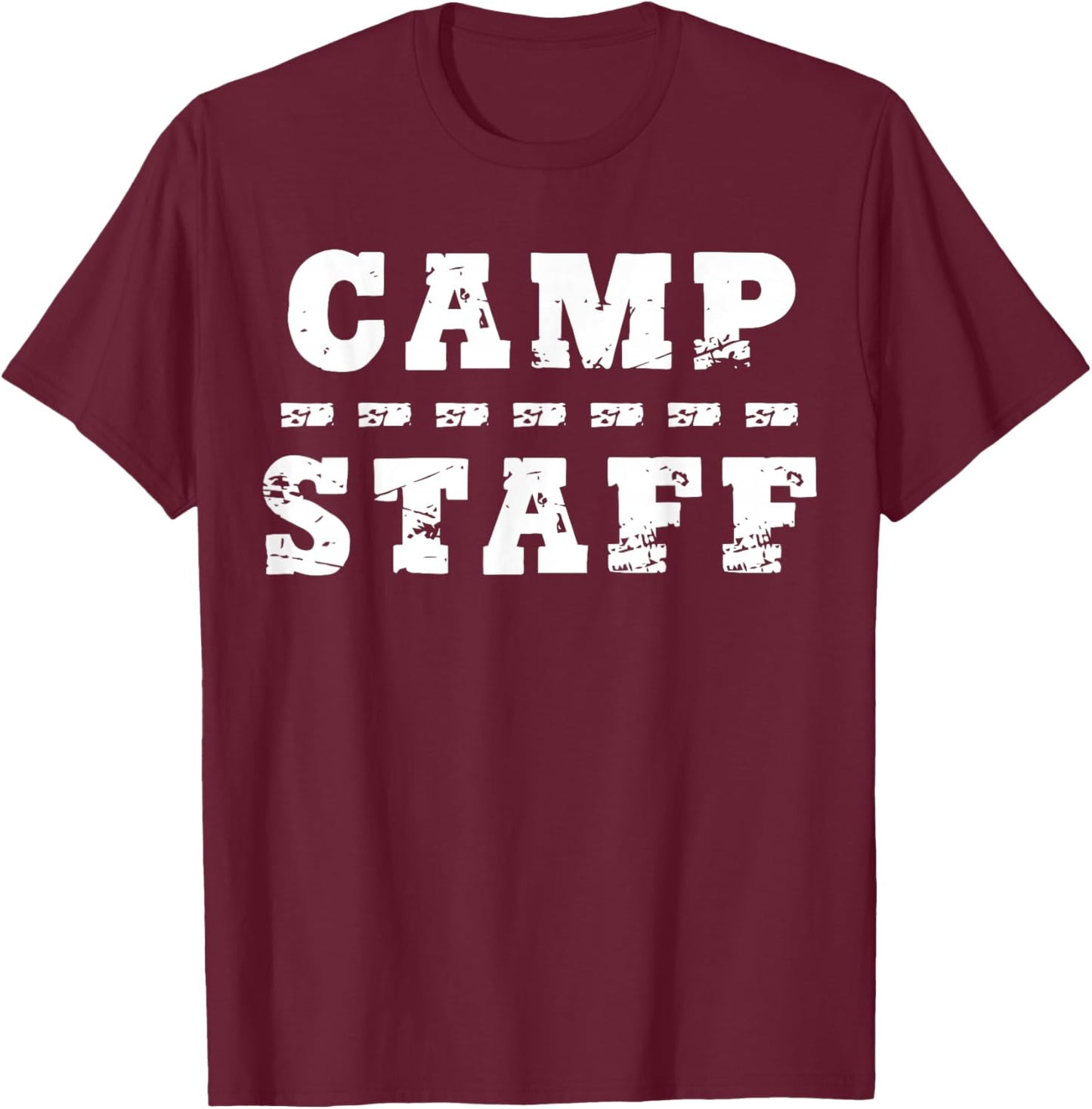 Camp Staff Summer Camp Staff Camping T-Shirt - T-Shirt | Maroon
