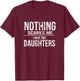 Scared Dad l Nothing Scares Me I Have Two Daughters T-Shirt - T-Shirt | Maroon