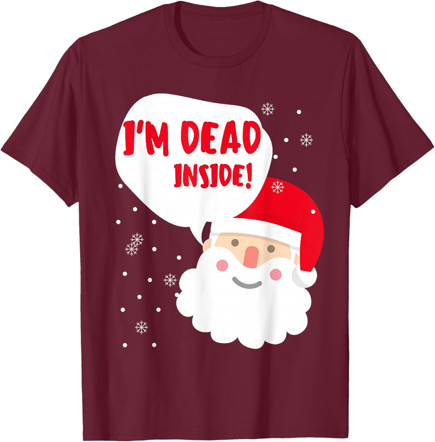 Funny Santa Inappropriate Christmas Adult Naughty Xmas T-Shirt - T-Shirt | Maroon