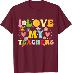 Graduation I Heart My Teachers I Love My Teachers Men Women Kids T-Shirt - T-Shirt | Maroon